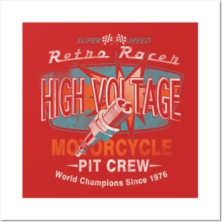 High voltage motorcycle Posters and Art